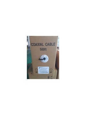 Câble coaxial RG6 en vrac PVC Certifié FT4 Noir 500 pi.