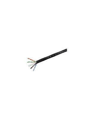 Câble réseau en vrac 23AWG CAT6 UTP PVC CCA  Noir 1000 pi.