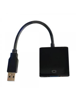 Globaltone USB A Mâle à VGA Femelle, Noir