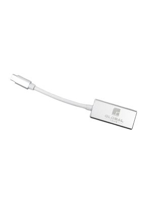 Globaltone USB Type C, Femelle a DP, Adapteur Femelle , Argent , 15cm