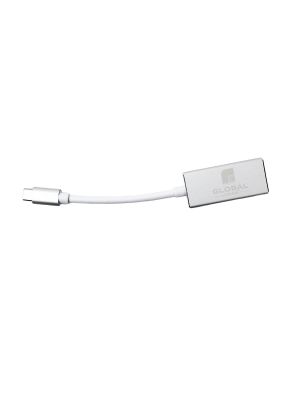 Globaltone USB Type C, Femelle a Mini DP,  Adapteur Femelle, Argent , 15cm