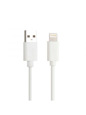 Globaltone Prise, USB A male a Lightning, câble de données mobiles et de charge, 2.4A,  3pi (1m), Blanc