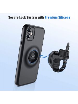VDP+ BH-8160-1 Support de téléphone détachable avec étui rigide et protecteur antichoc pour iPhone 11, Noir