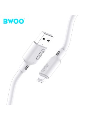 BWOO BO-X209L CÂBLE DE DONNÉES USB,  LIGHTNING, BLANC, 1.0m, 5V 2A,  TUBE