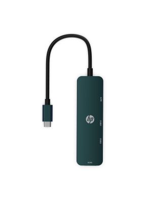HP Adaptateur USB C 3.1 mâle vers USB A femelle 3.0, HDMI femelle 4k, avec lecteur de carte SD/TF (DHC-CT203)