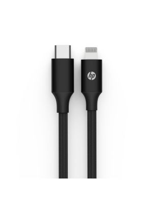 HP Câble USB C à Lightning, charge et synchronisation, Alliage d'aluminium, Noir, 1 mètre (DHC-MF103-1M)
