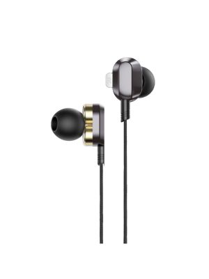 HP Écouteurs Stéréo intra-auriculaire avec contrôle du volume et micro, Noir (DHE-7003-BLACK)