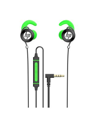 HP Écouteurs Stéréo intra-auriculaire avec contrôle du volume et micro, Vert (DHE-7004-GREEN)