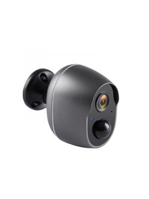 LS 90673 Caméra de sécurité WIFI intelligente alimentée par batterie, audio bidirectionnel, grand angle, HD 1080P, IP66 étanche, noir