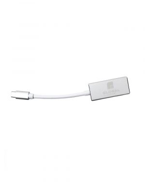 (150 PCS) LOT OF Globaltone USB Type C, Female to Mini DP Female Adapter, Silver , 15cm