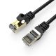 GlobalTone Cat 7 Câble Ethernet S/FTP 7pi Noir, 600MHz, 10Gbps