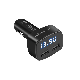 GlobalTone  Chargeur de voiture 2 USB, indicateur de tension LED Input12-24V, Output 3.1A , Noir