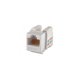 CAT.6 RJ45 keystone jack, 90 degree , 50u gold , 110 blanc, cULus certified